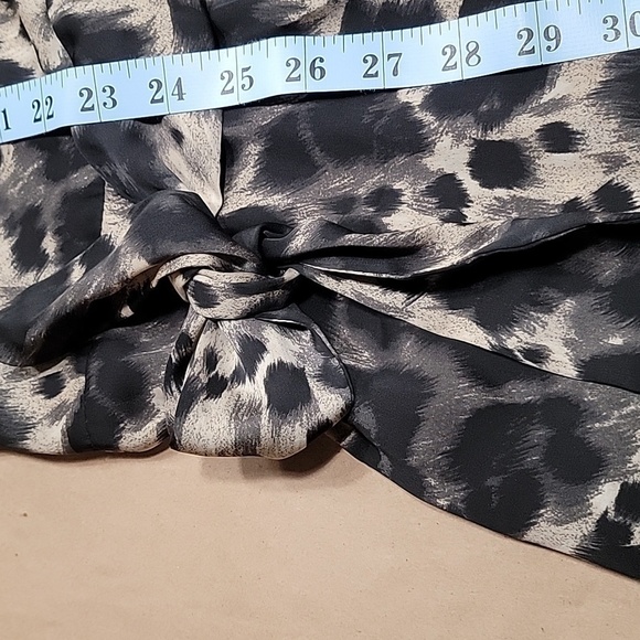 Zara Animal Print Shift Dress, Drop Waist with Side Tie.  Midi Length, Size M - Picture 10 of 12